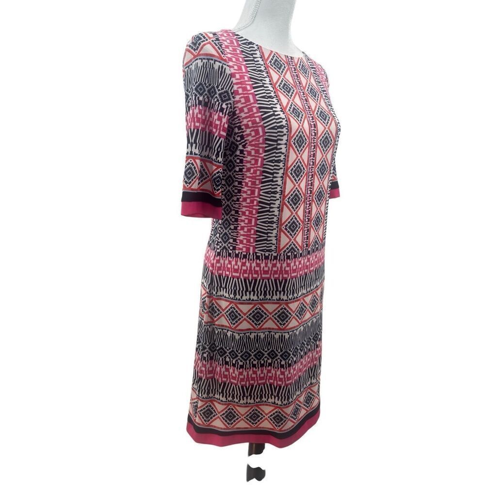 Eliza j geometrical pattern three-quarter sleeve size 6